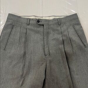 HAGAR CITY CASUALS Men's Gray Pleated Dress Pants - Classic Tailored Trims